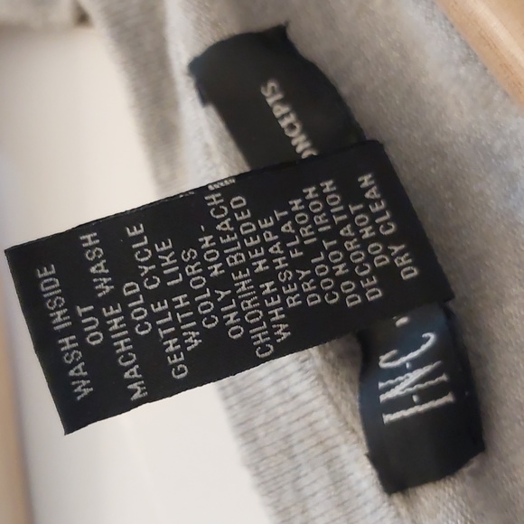 Inc International Concepts Beaded Jeweled Silver/Gray Sweater/Blouse - Picture 9 of 9